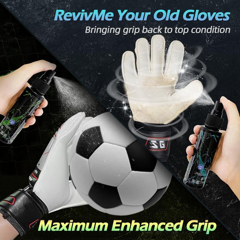 Clbort Goalkeeper Glove Spray Bundle, Contains MSDS Certified 30ml Goalkeeper Grip Spray + 30ml Goalkeeper Glove Wash & Prepare Spray - Image 2